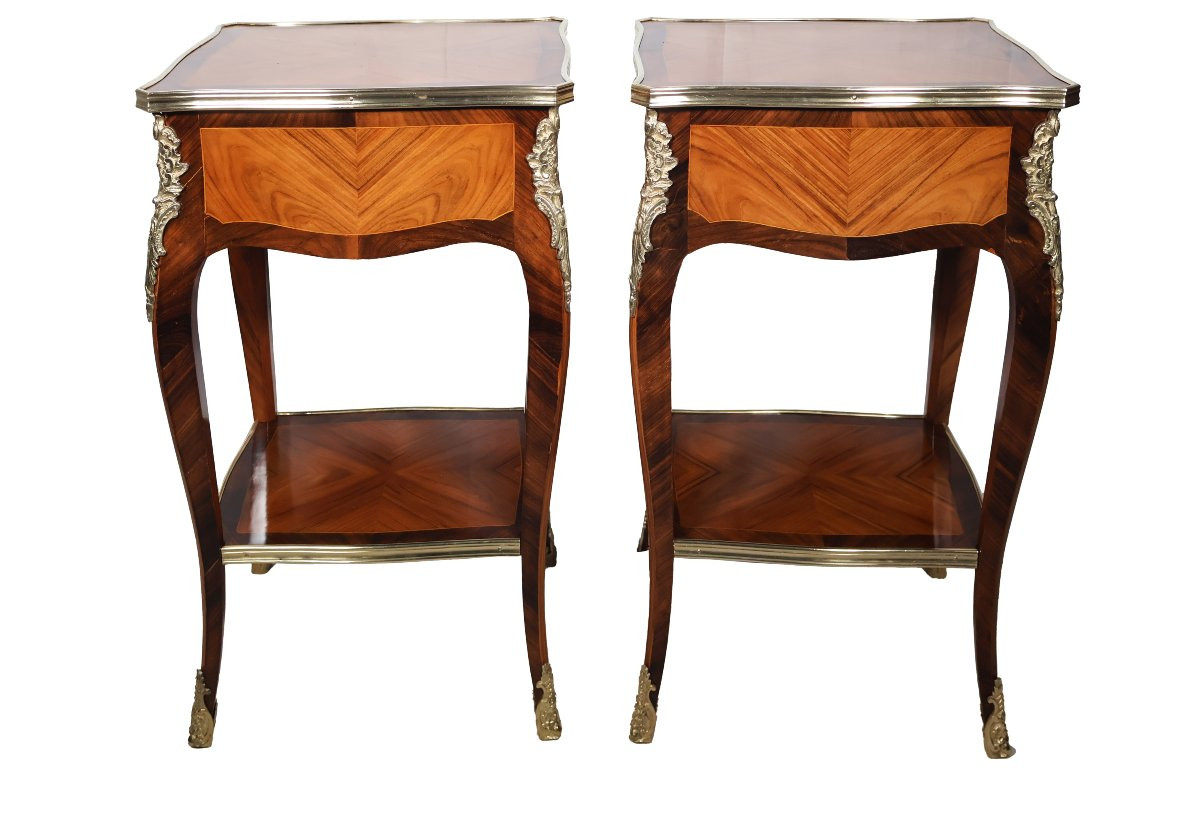 Pair Of Louis XV Style Coffee Tables Mid 20th Century-photo-2