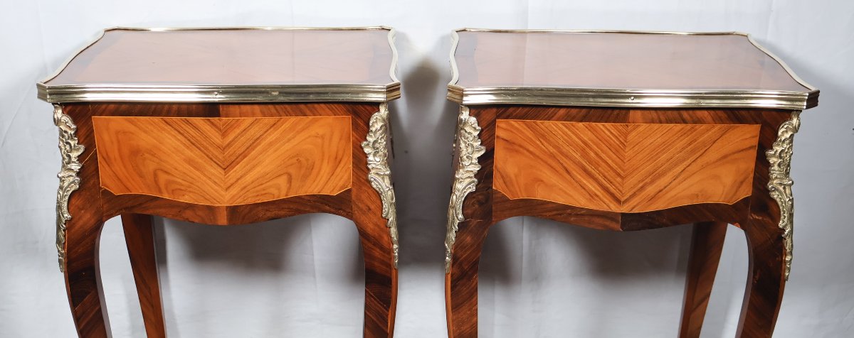 Pair Of Louis XV Style Coffee Tables Mid 20th Century-photo-3