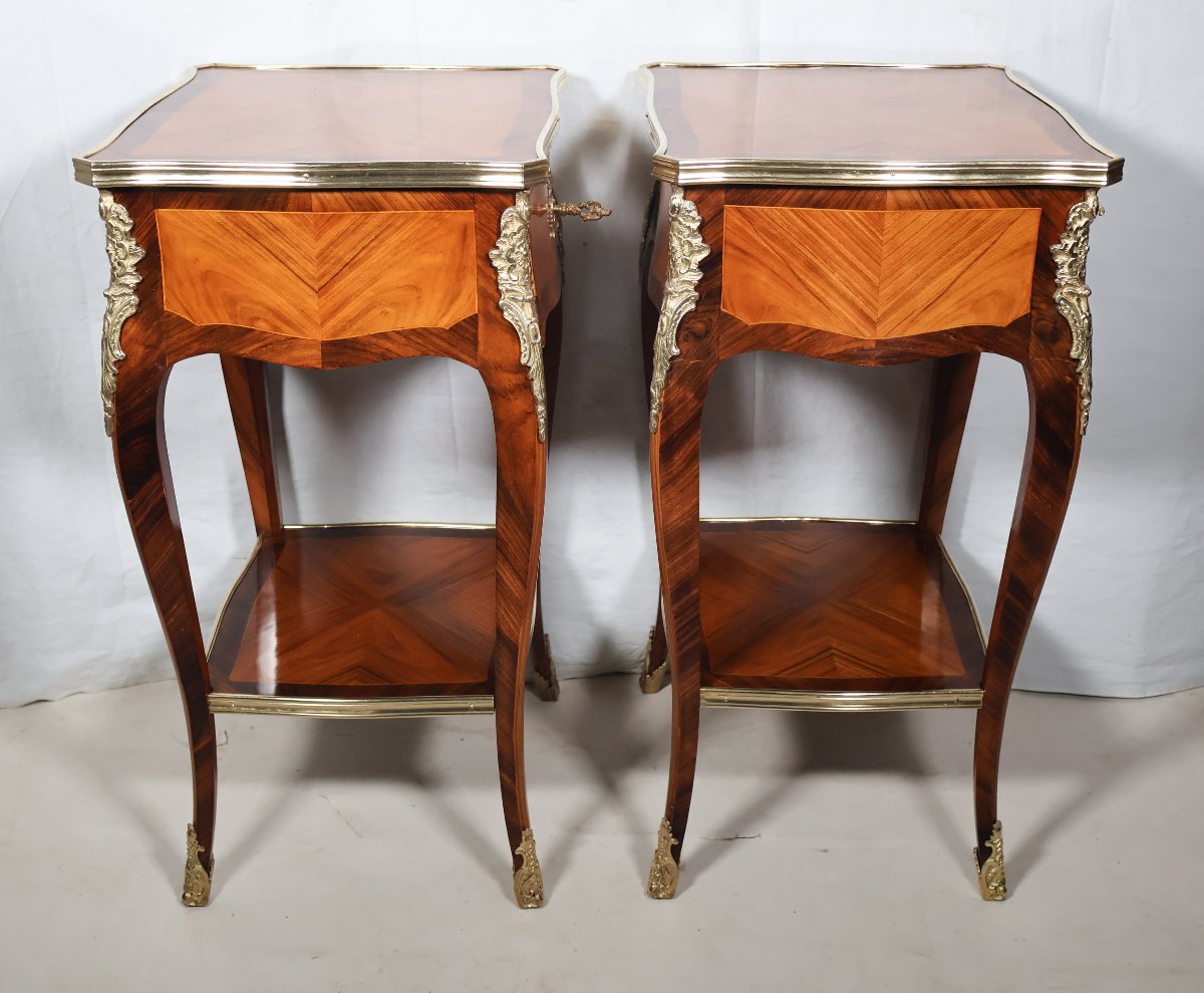 Pair Of Louis XV Style Coffee Tables Mid 20th Century-photo-4