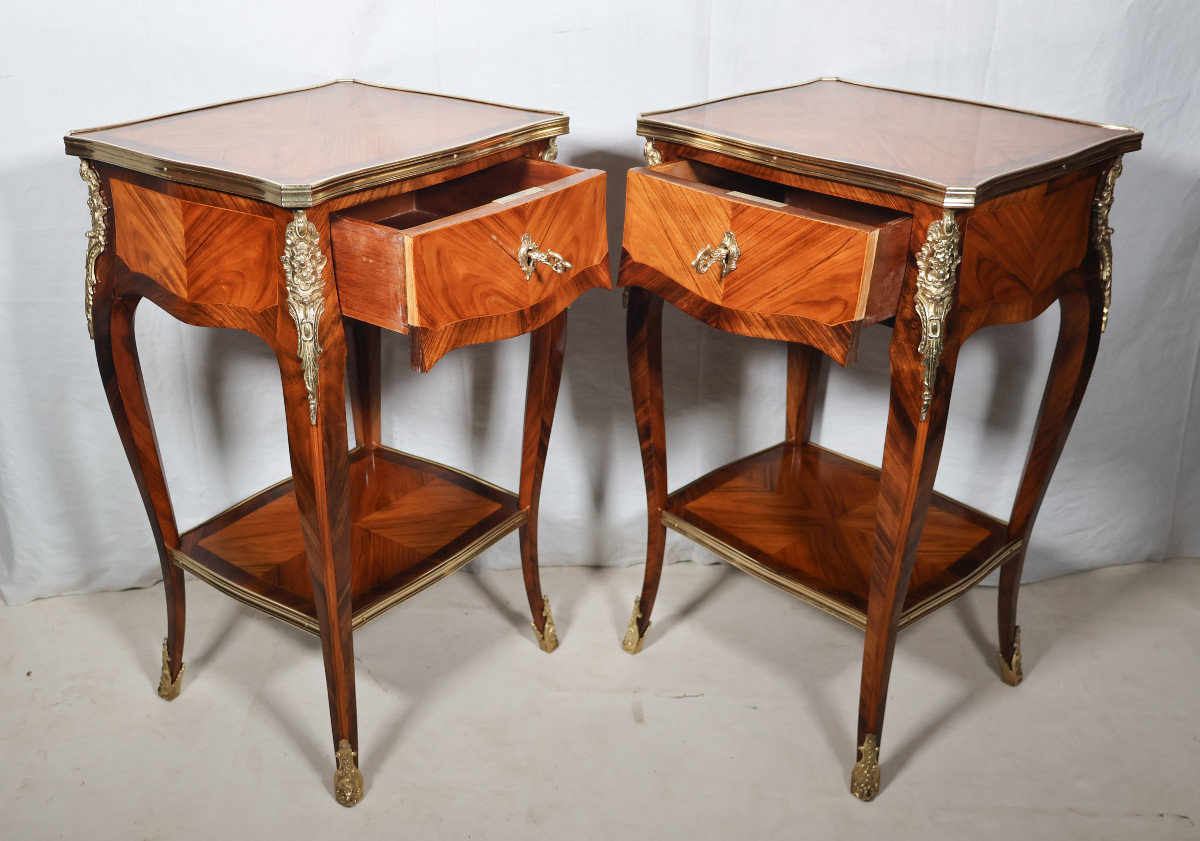 Pair Of Louis XV Style Coffee Tables Mid 20th Century-photo-6