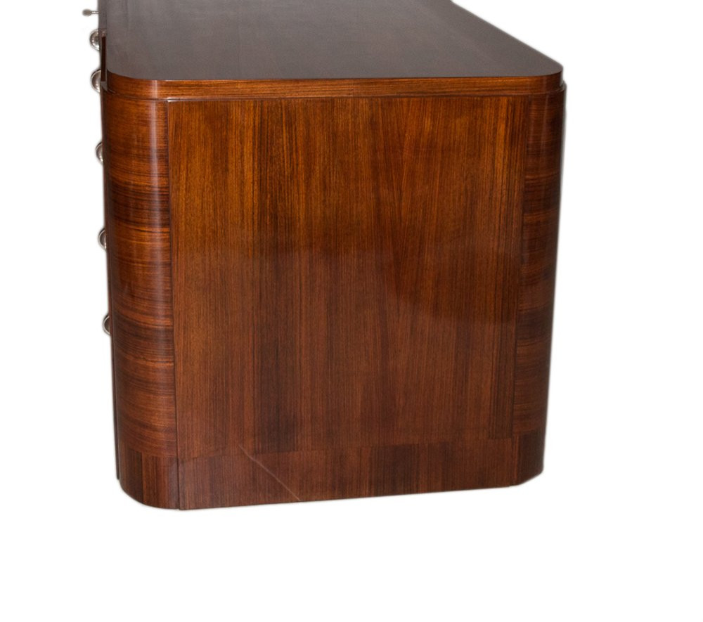 Double-sided Rosewood Desk From The Art Deco Period-photo-2