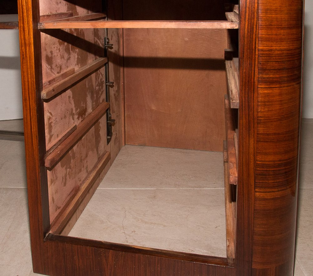 Double-sided Rosewood Desk From The Art Deco Period-photo-4