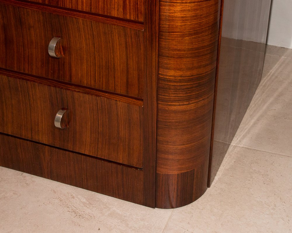 Double-sided Rosewood Desk From The Art Deco Period-photo-6