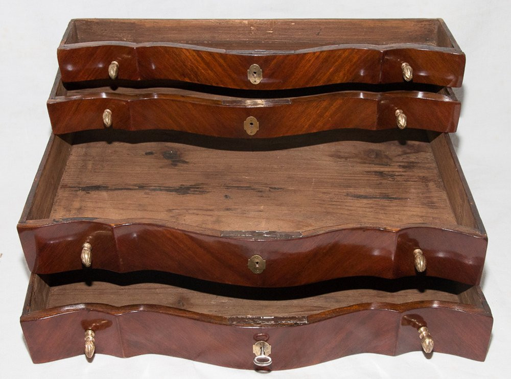 Commode De Maîtrise In Marquetry 18th Century Period-photo-7