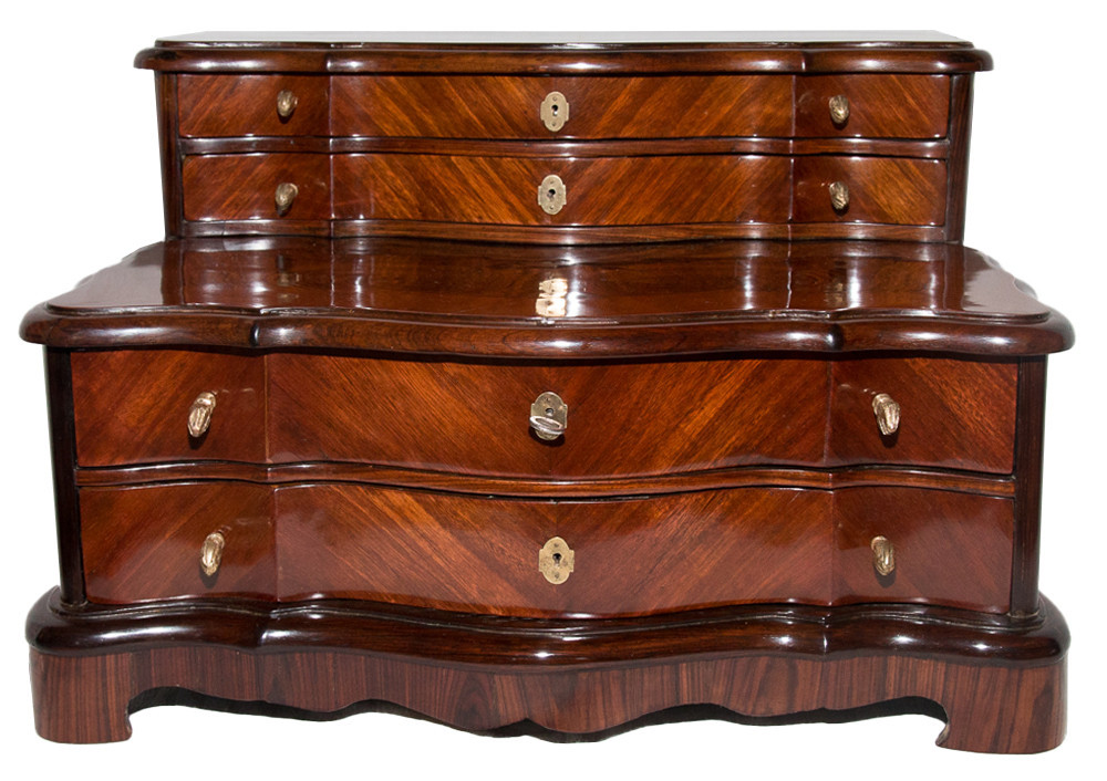 Commode De Maîtrise In Marquetry 18th Century Period