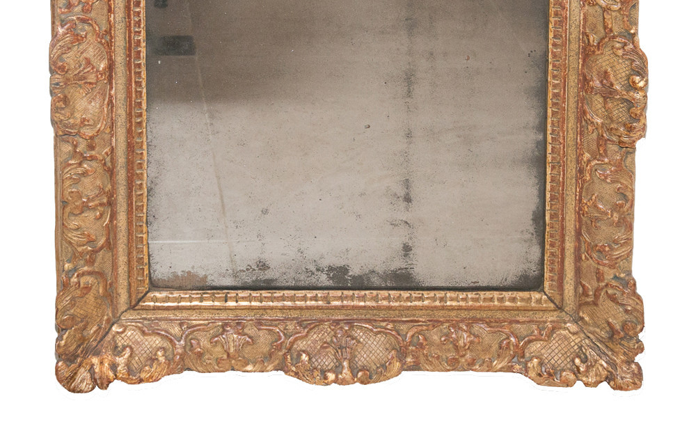 Miroir à fronton d’époque Régence, début XVIIIe siècle.-photo-4