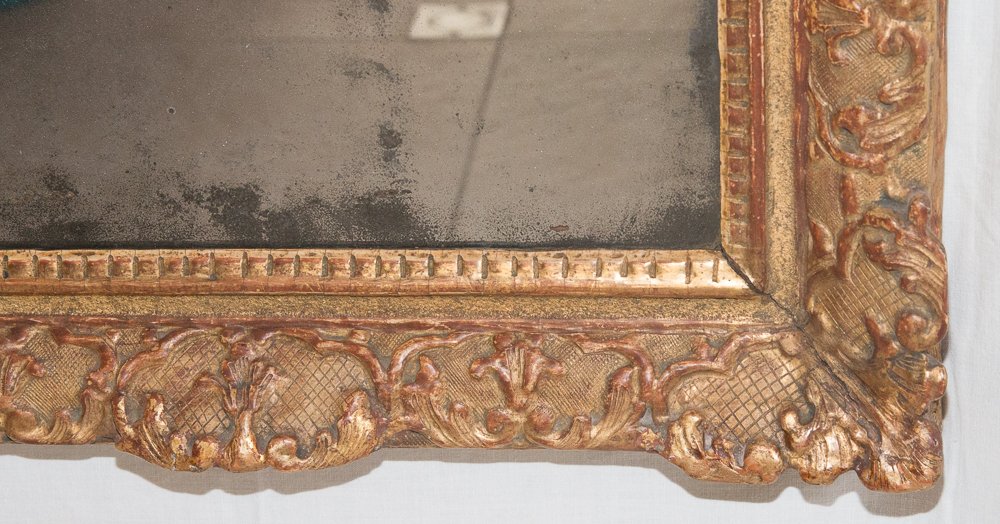 Miroir à fronton d’époque Régence, début XVIIIe siècle.-photo-4