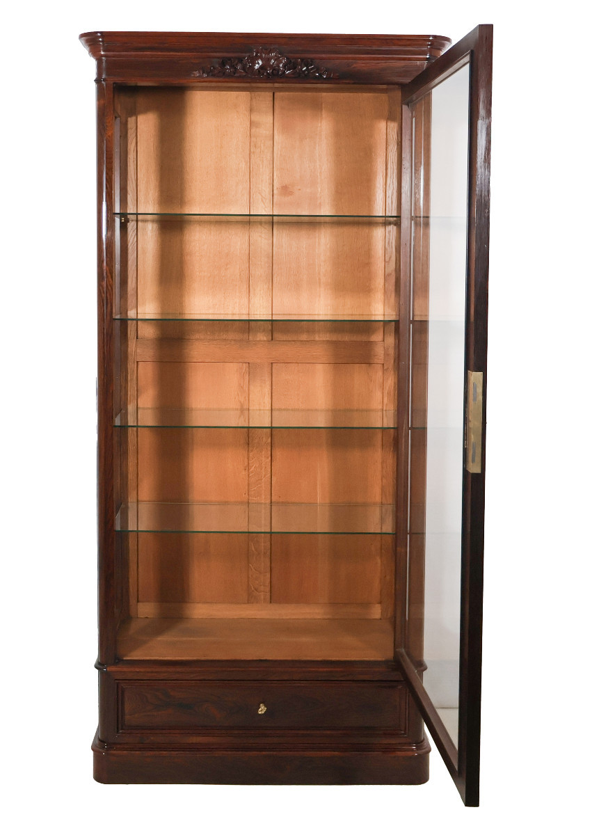 Rosewood Display Case, Napoleon III Period-photo-2