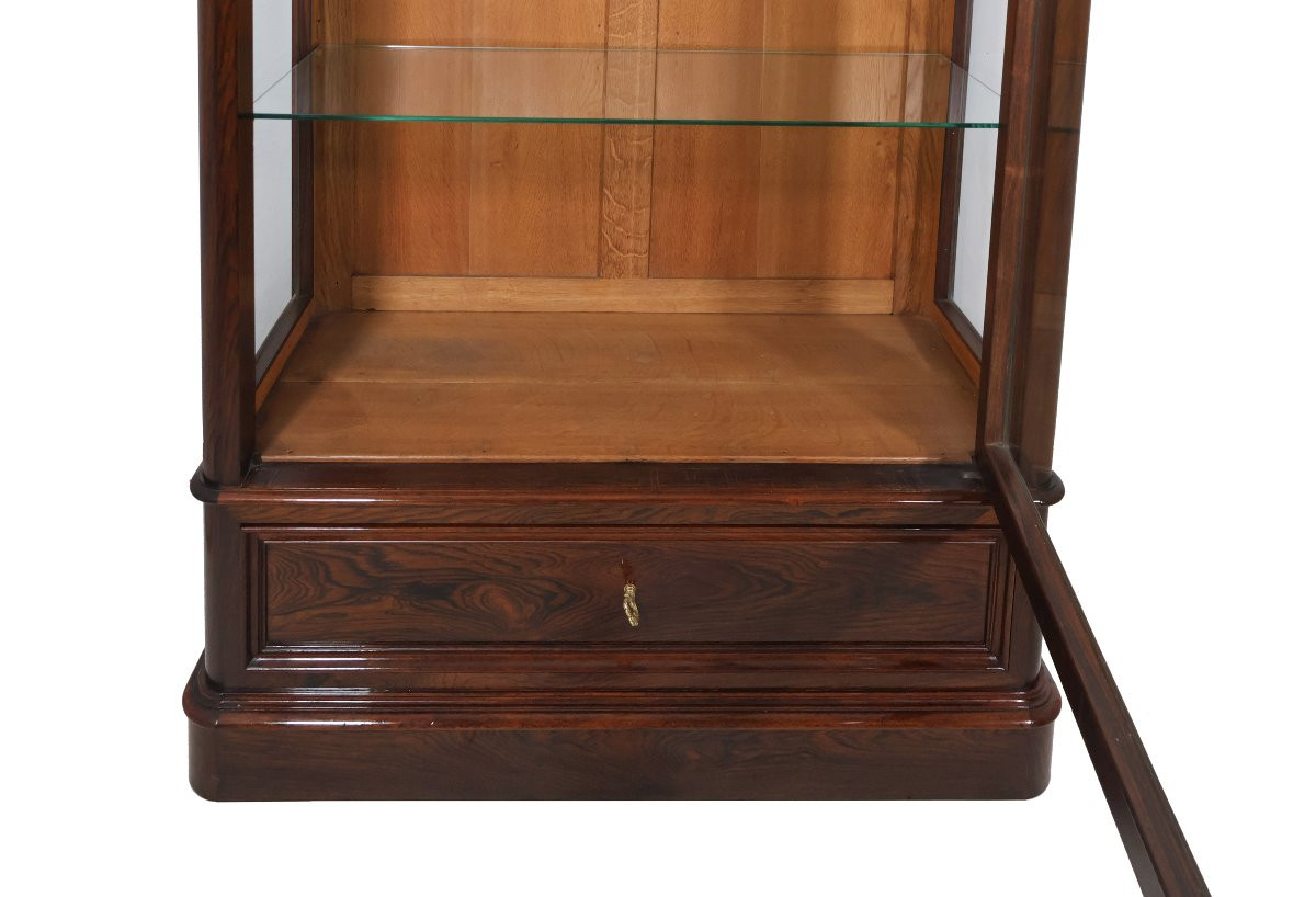 Rosewood Display Case, Napoleon III Period-photo-4