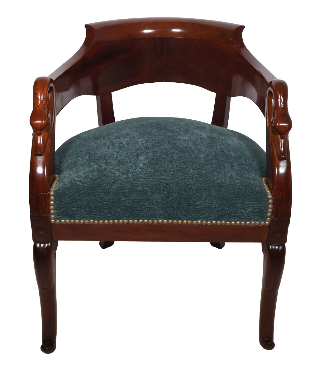 Swan-neck Desk Chair Empire Period-photo-2