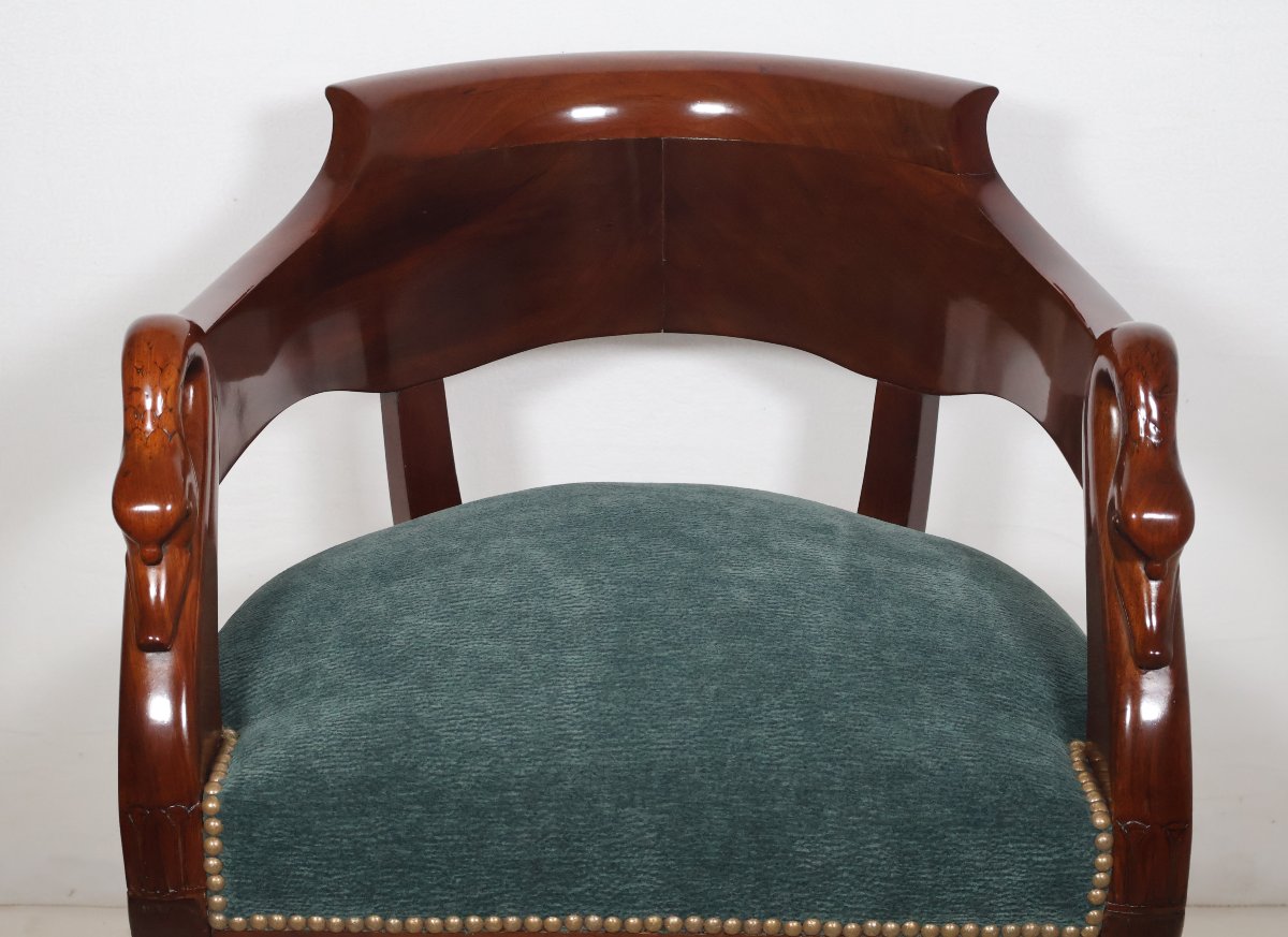 Swan-neck Desk Chair Empire Period-photo-2