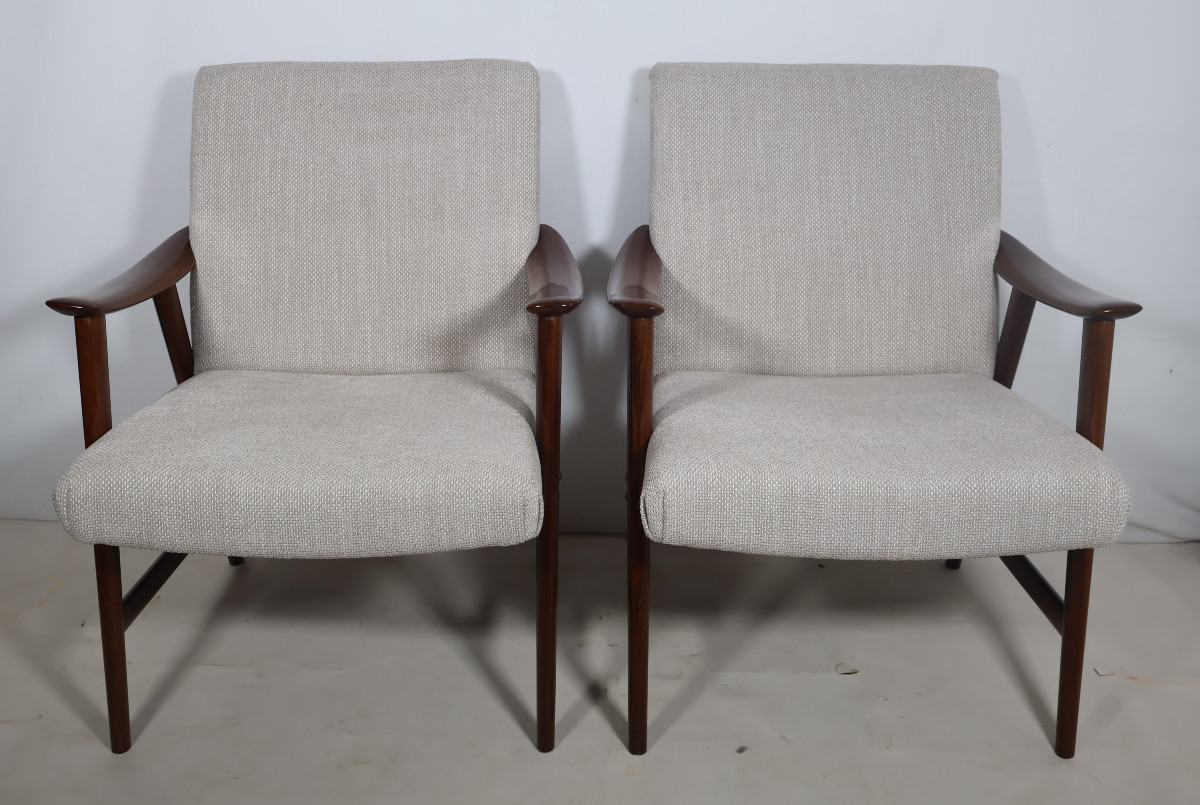 Paire de fauteuils Scandinave Dokka Mobler années 60-photo-2
