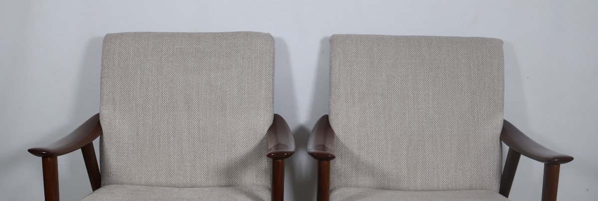 Paire de fauteuils Scandinave Dokka Mobler années 60-photo-2