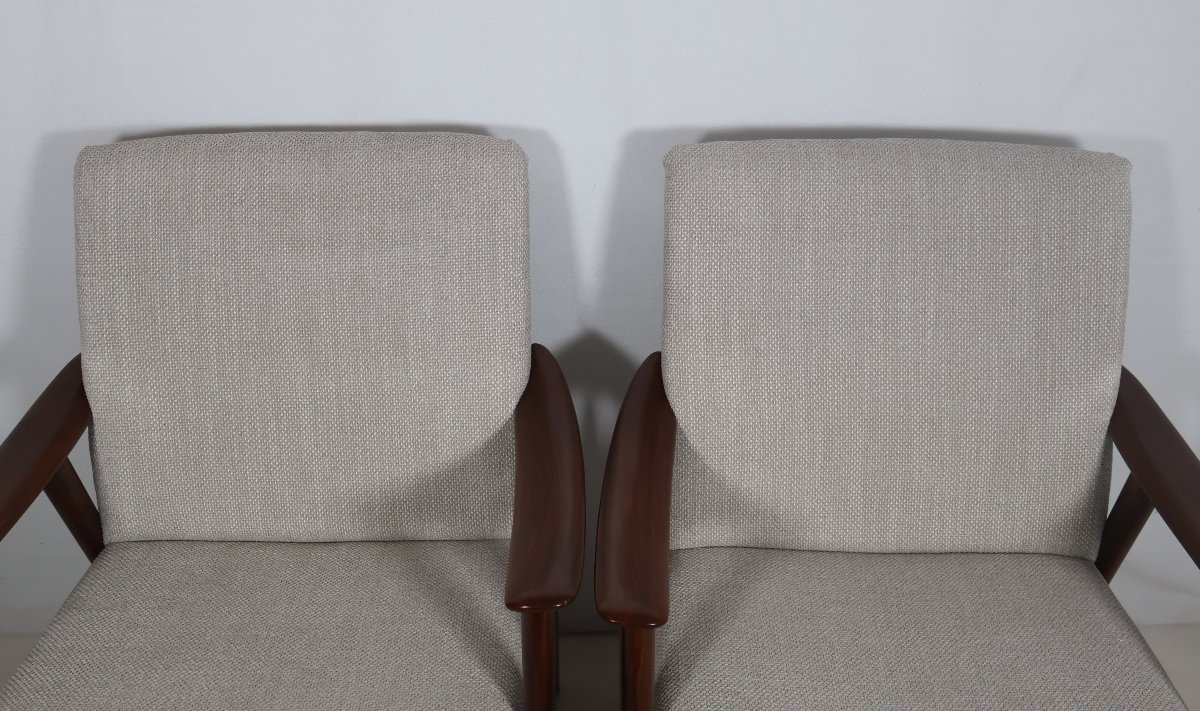 Paire de fauteuils Scandinave Dokka Mobler années 60-photo-6