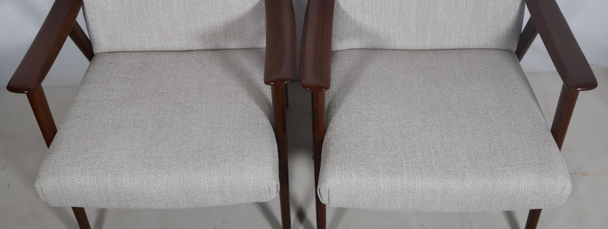Paire de fauteuils Scandinave Dokka Mobler années 60-photo-7