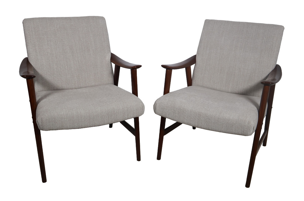 Paire de fauteuils Scandinave Dokka Mobler années 60