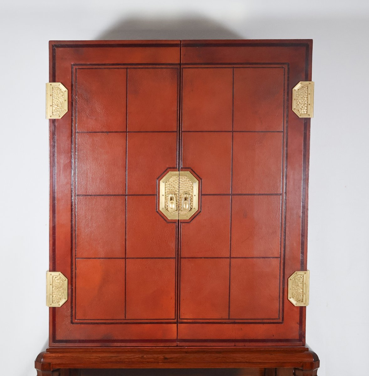  Cabinet en palissandre gainé de cuir époque Art déco-photo-4