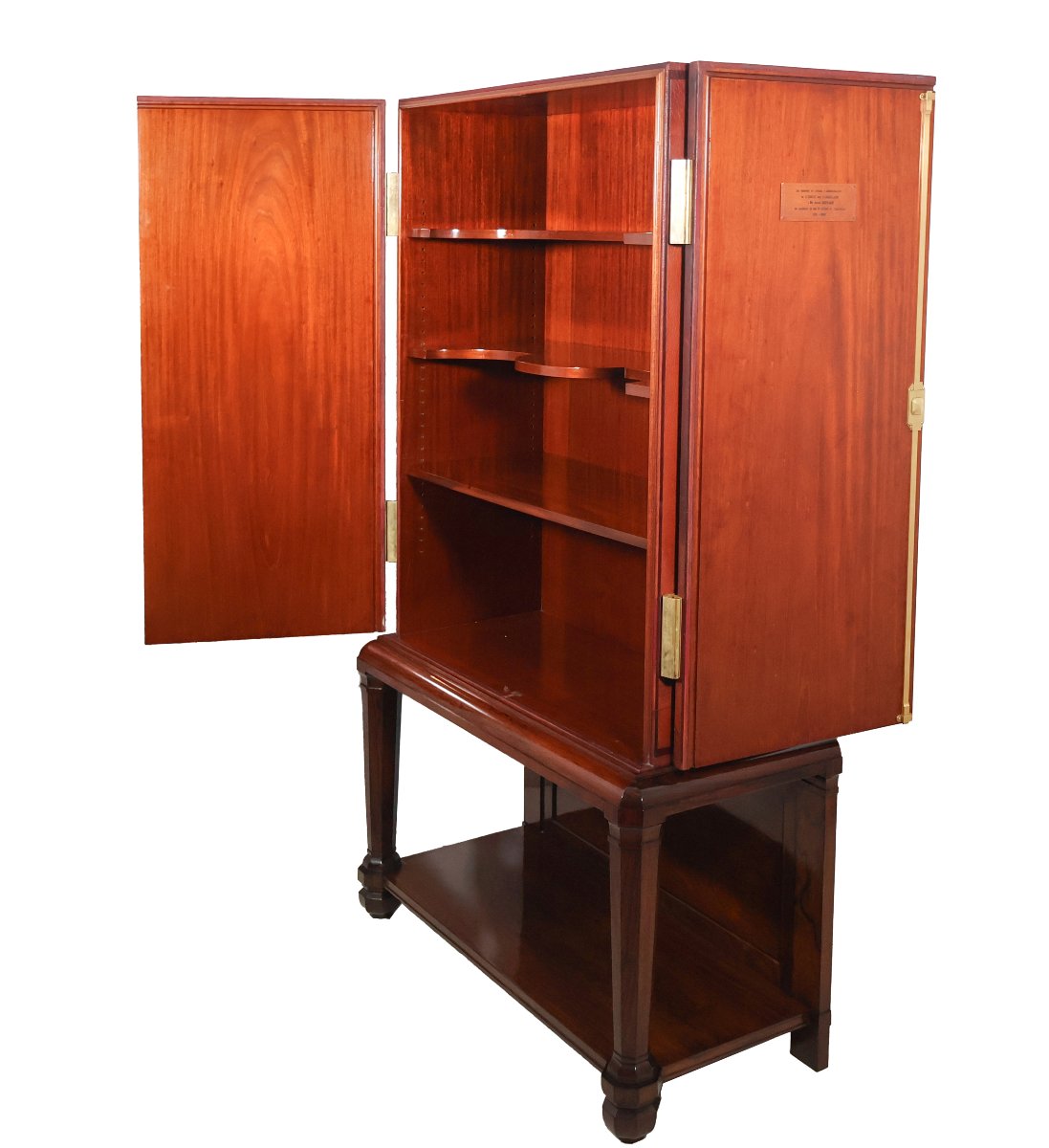  Cabinet en palissandre gainé de cuir époque Art déco-photo-8