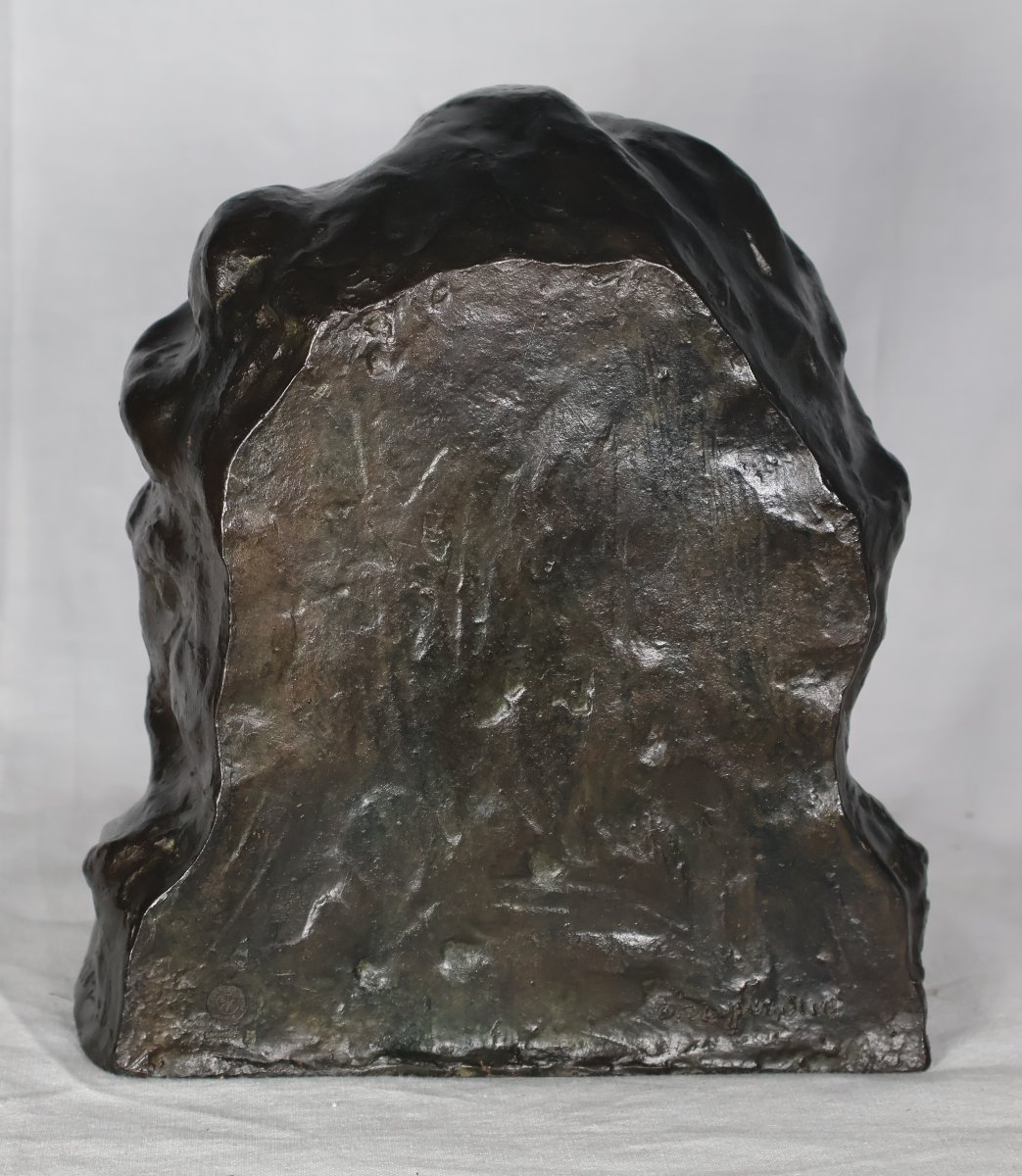 Bronze Bust Of Beethoven Paul Gaston Deprez 1872-1941-photo-1