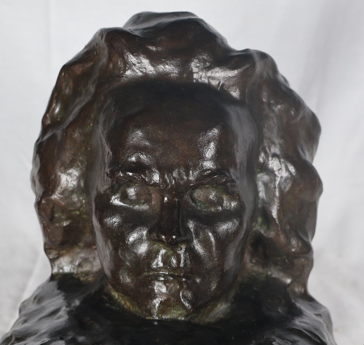Bronze Bust Of Beethoven Paul Gaston Deprez 1872-1941-photo-6