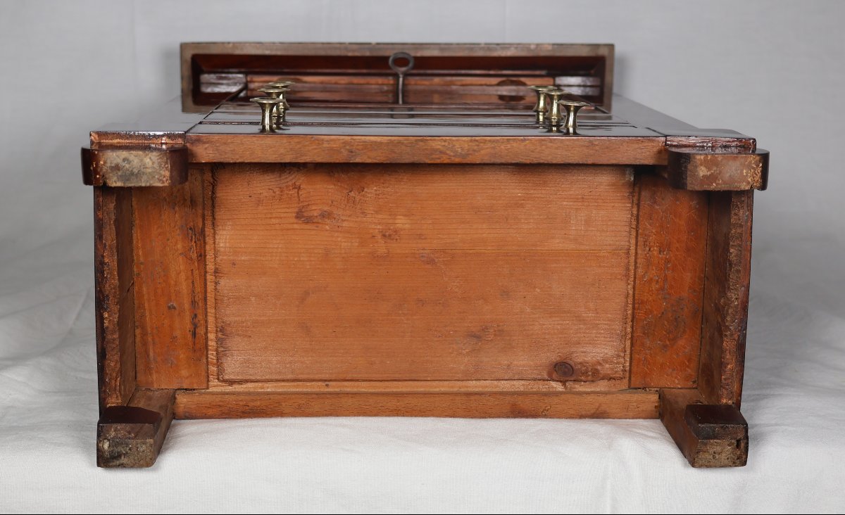 Secrétaire de maitrise en acajou époque restauration-photo-7
