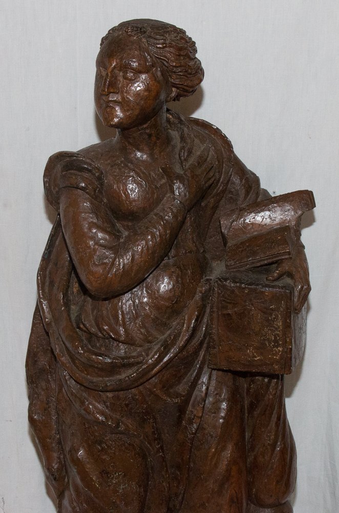 Sainte en noyer massif Époque XVIIe Siècle-photo-1