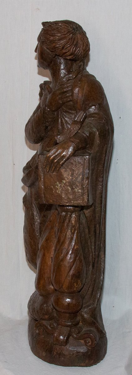 Sainte en noyer massif Époque XVIIe Siècle-photo-8