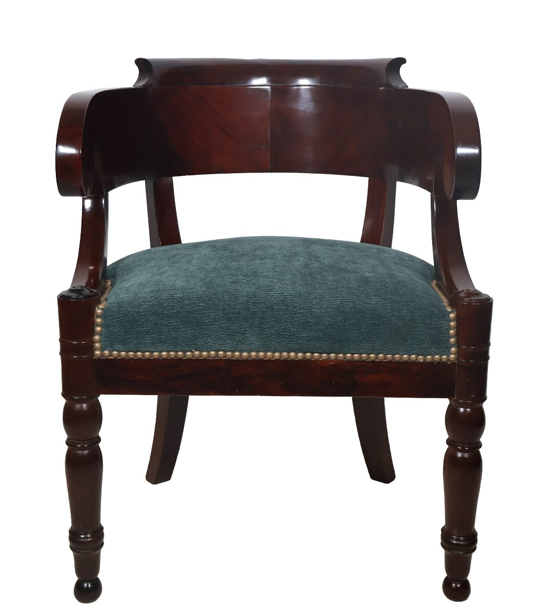 Fauteuil de bureau en acajou époque Restauration -photo-3