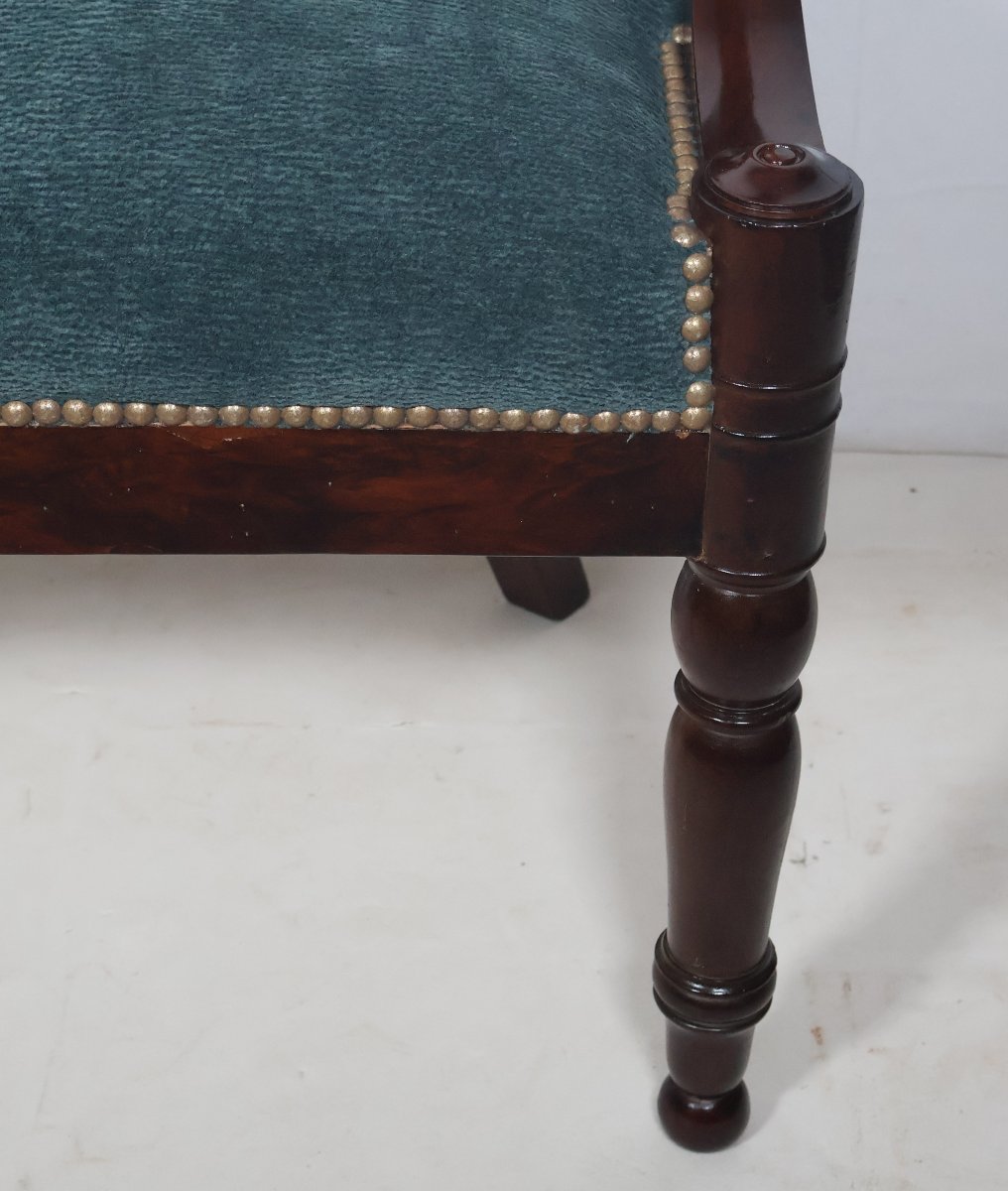 Fauteuil de bureau en acajou époque Restauration -photo-3
