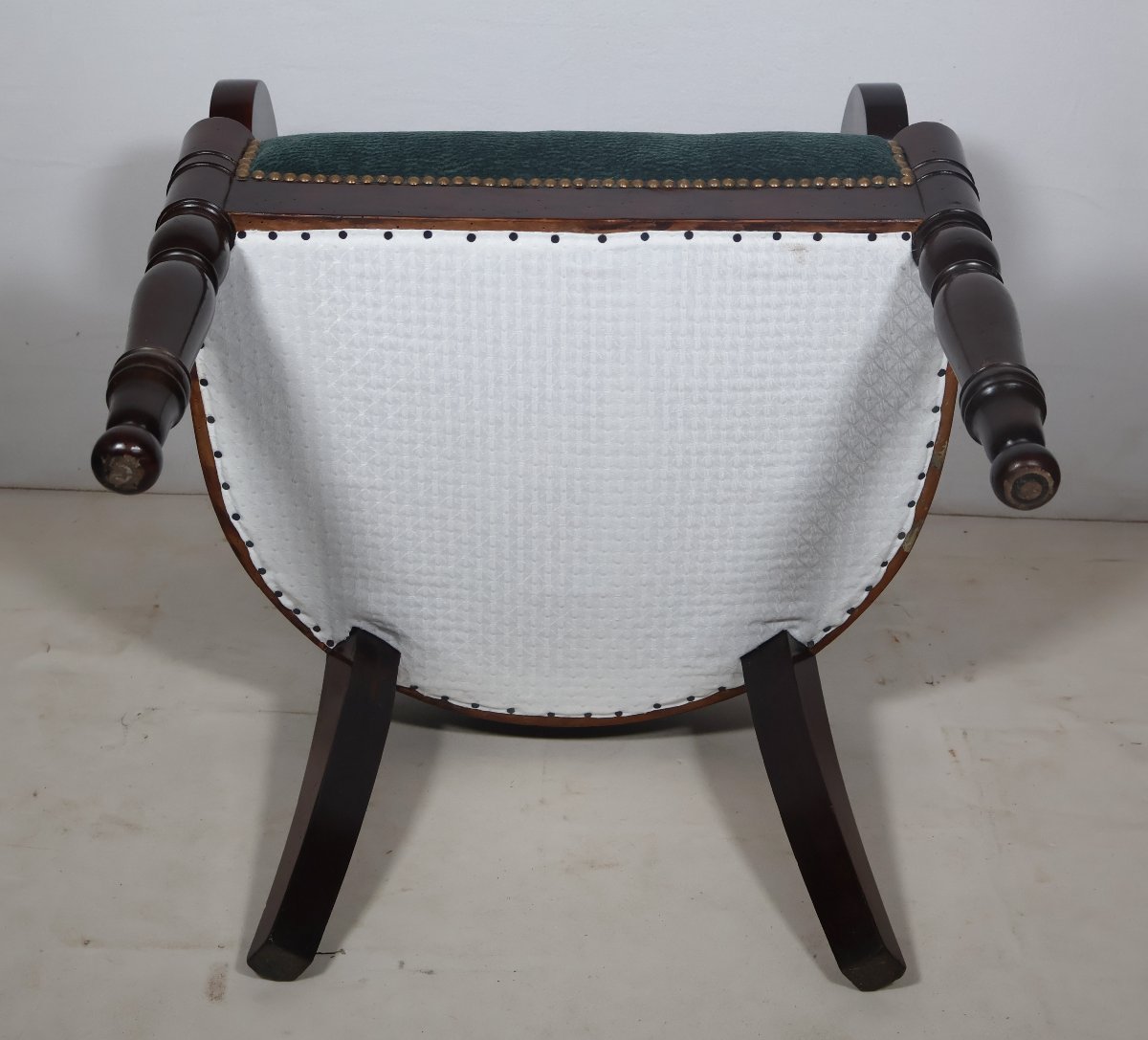 Fauteuil de bureau en acajou époque Restauration -photo-8