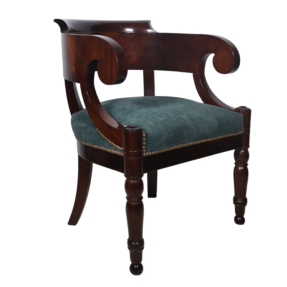 Fauteuil de bureau en acajou époque Restauration 