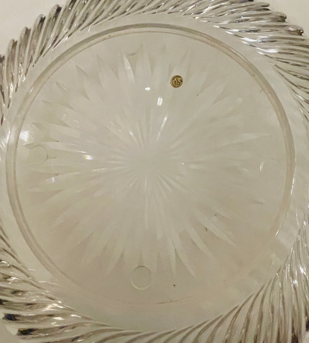 Grande coupe en cristal de Baccarat et argent massif fin XIXe siècle-photo-6