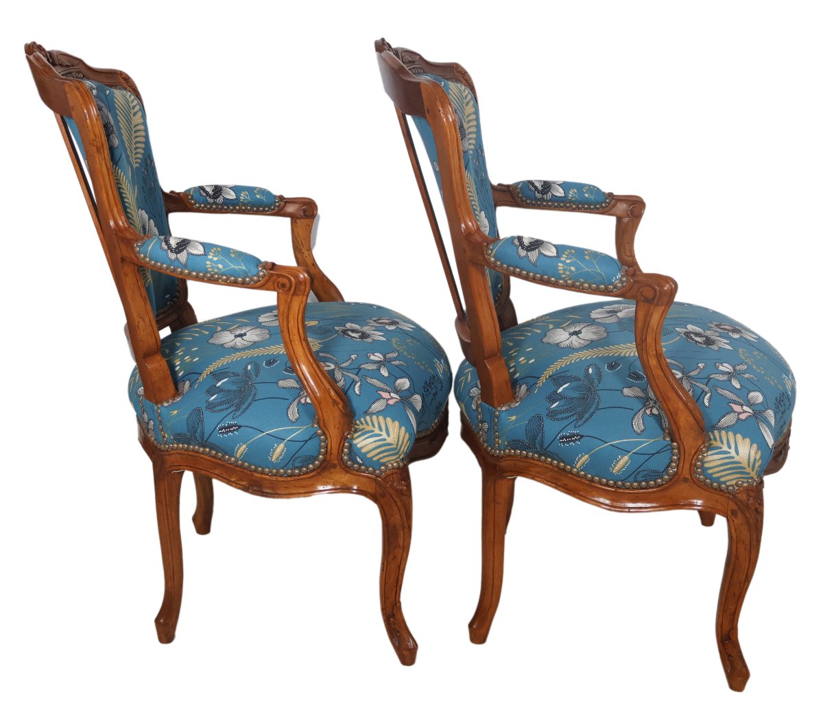  Paire de cabriolets estampillés NOGARET circa 1750-photo-4