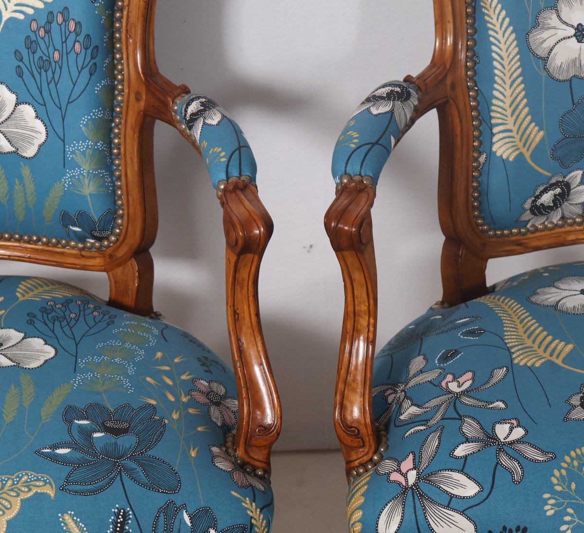  Paire de cabriolets estampillés NOGARET circa 1750-photo-5