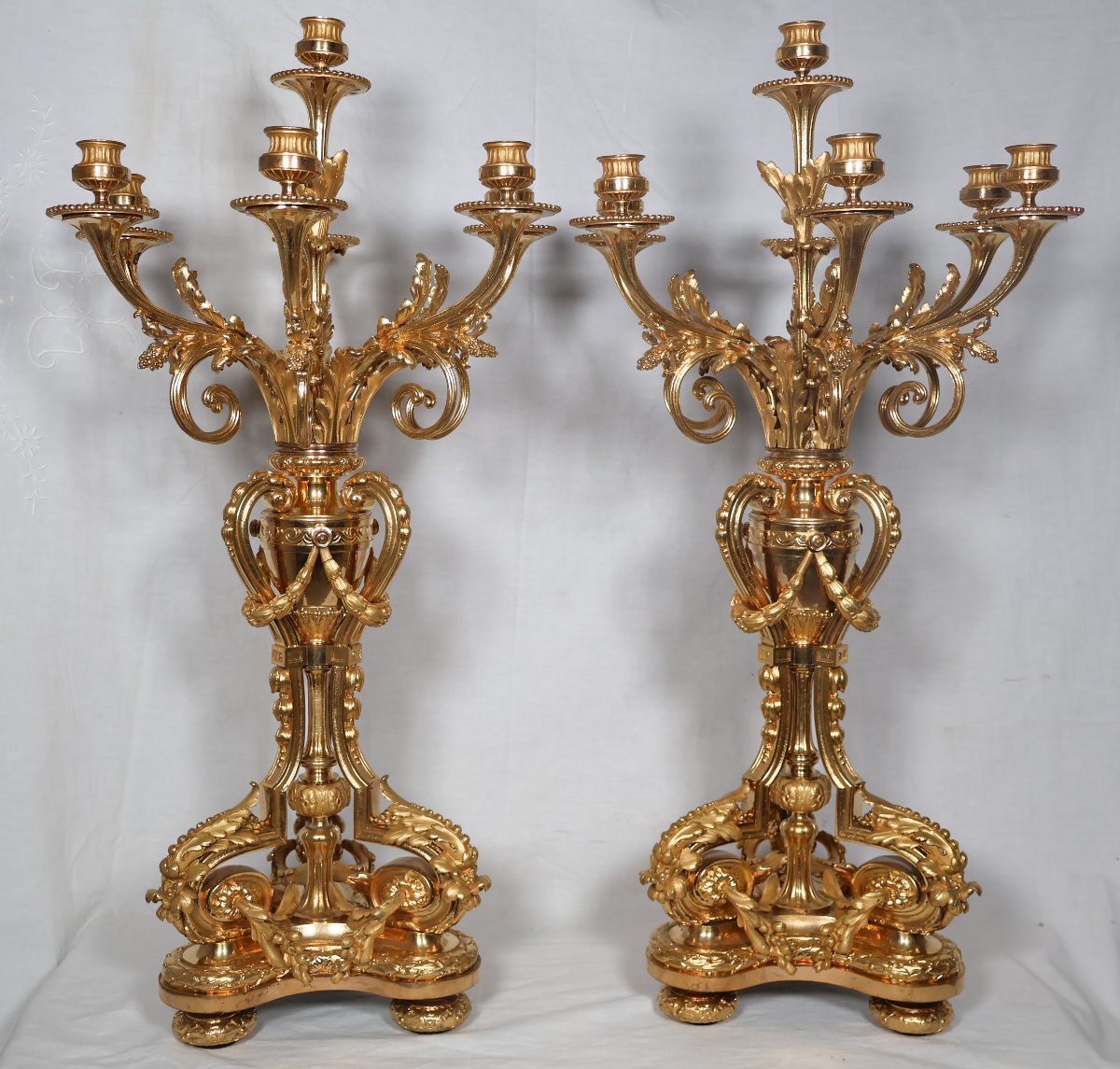 Garniture de cheminée Raingo Fres et H Picard fin XIXème-photo-2