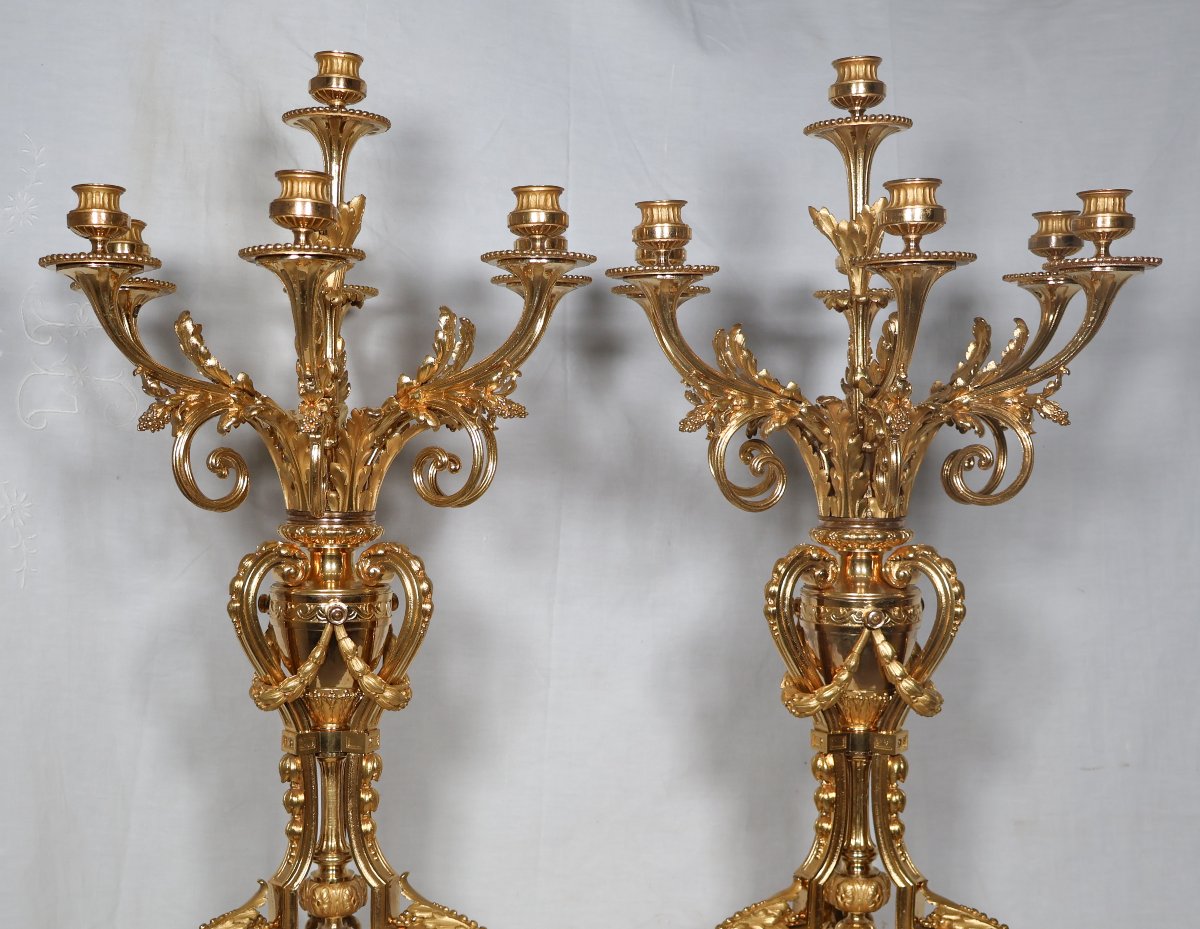 Garniture de cheminée Raingo Fres et H Picard fin XIXème-photo-1