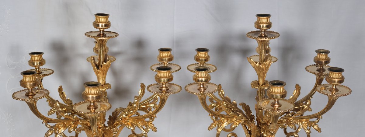 Garniture de cheminée Raingo Fres et H Picard fin XIXème-photo-5