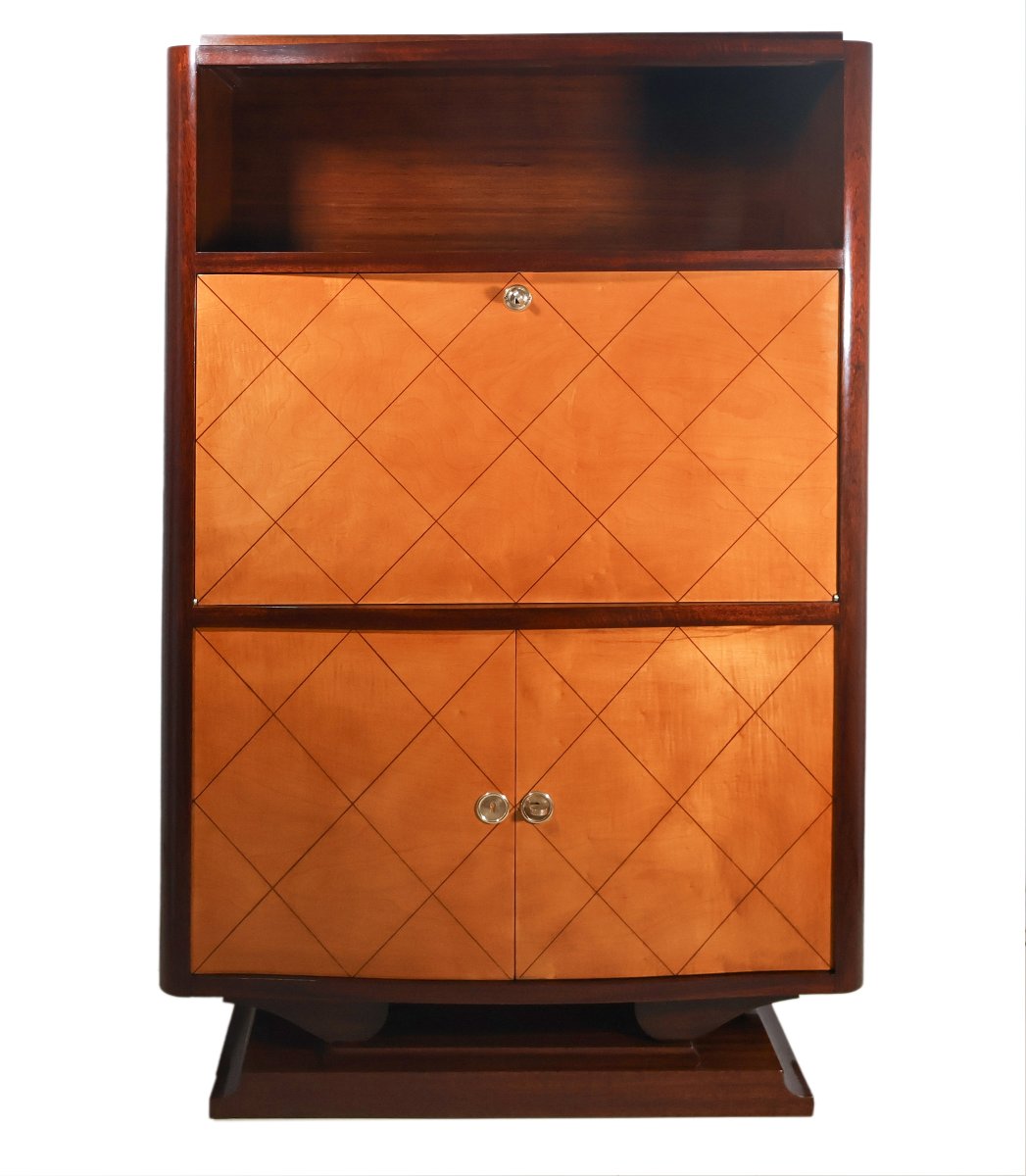 Secrétaire époque Art Déco en acajou et citronnier