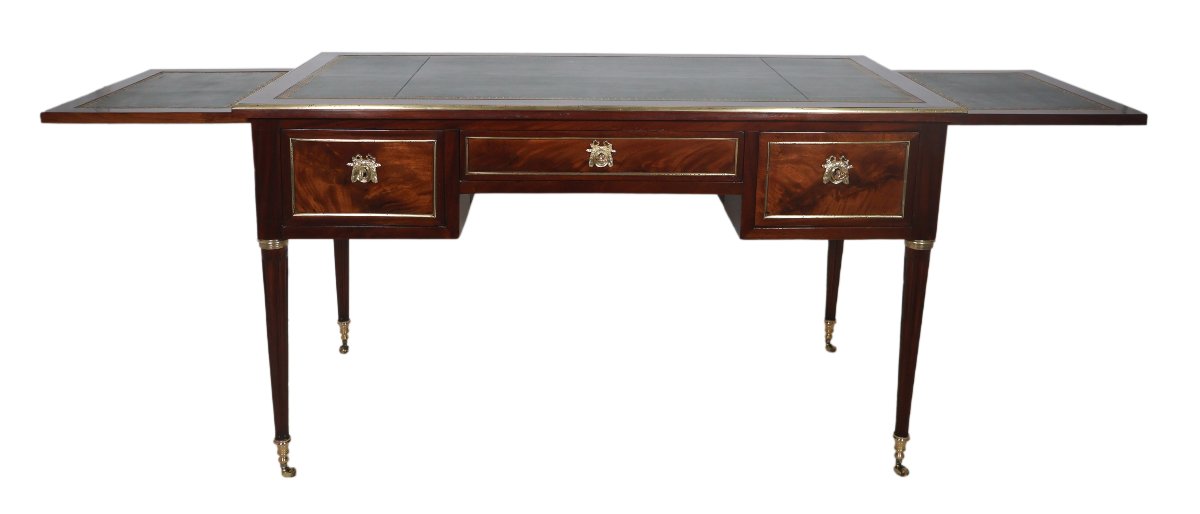 Bureau Plat à Tirettes époque Louis XVI Fin XVIIIe Siècle-photo-2