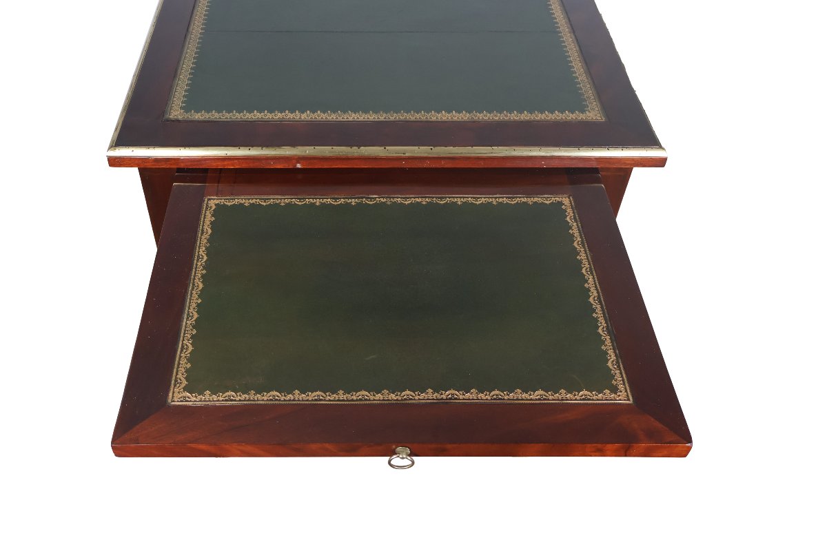 Bureau Plat à Tirettes époque Louis XVI Fin XVIIIe Siècle-photo-4