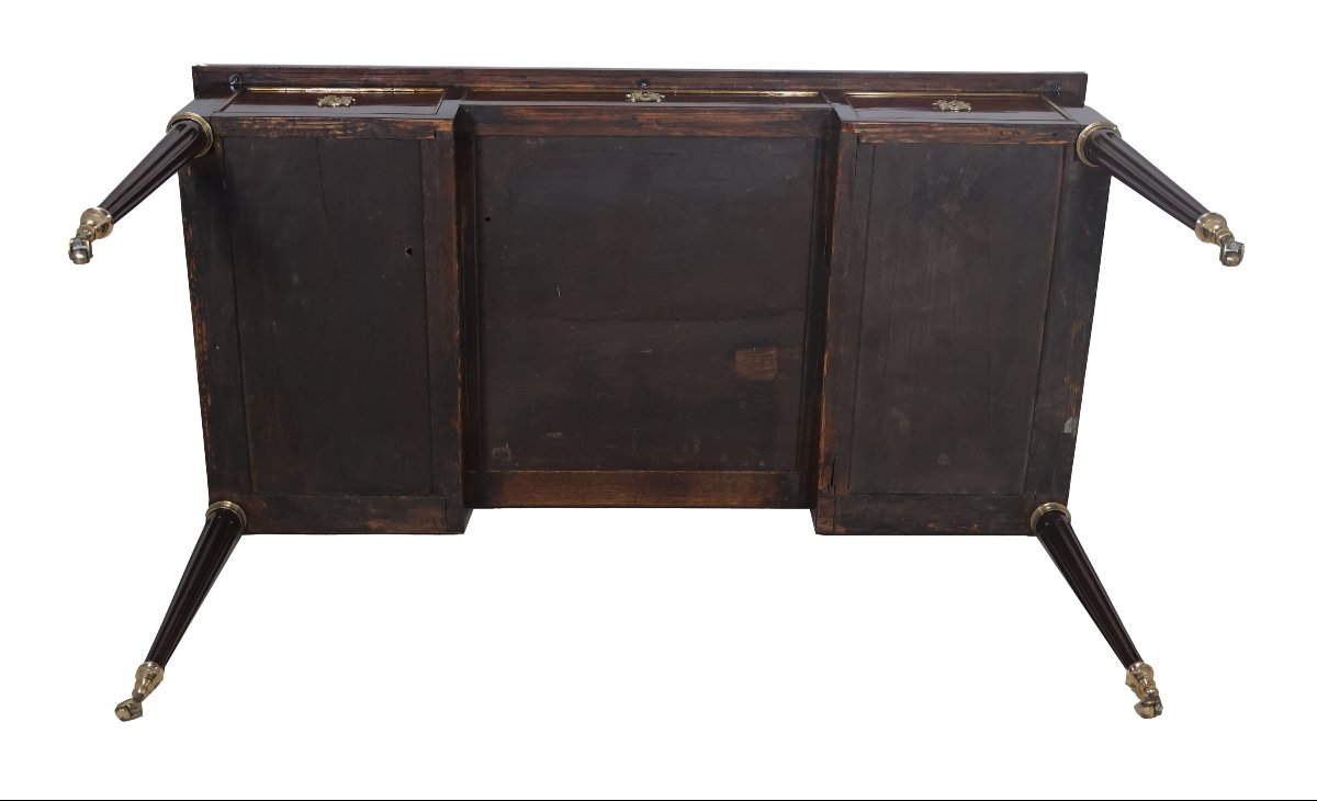 Bureau Plat à Tirettes époque Louis XVI Fin XVIIIe Siècle-photo-7