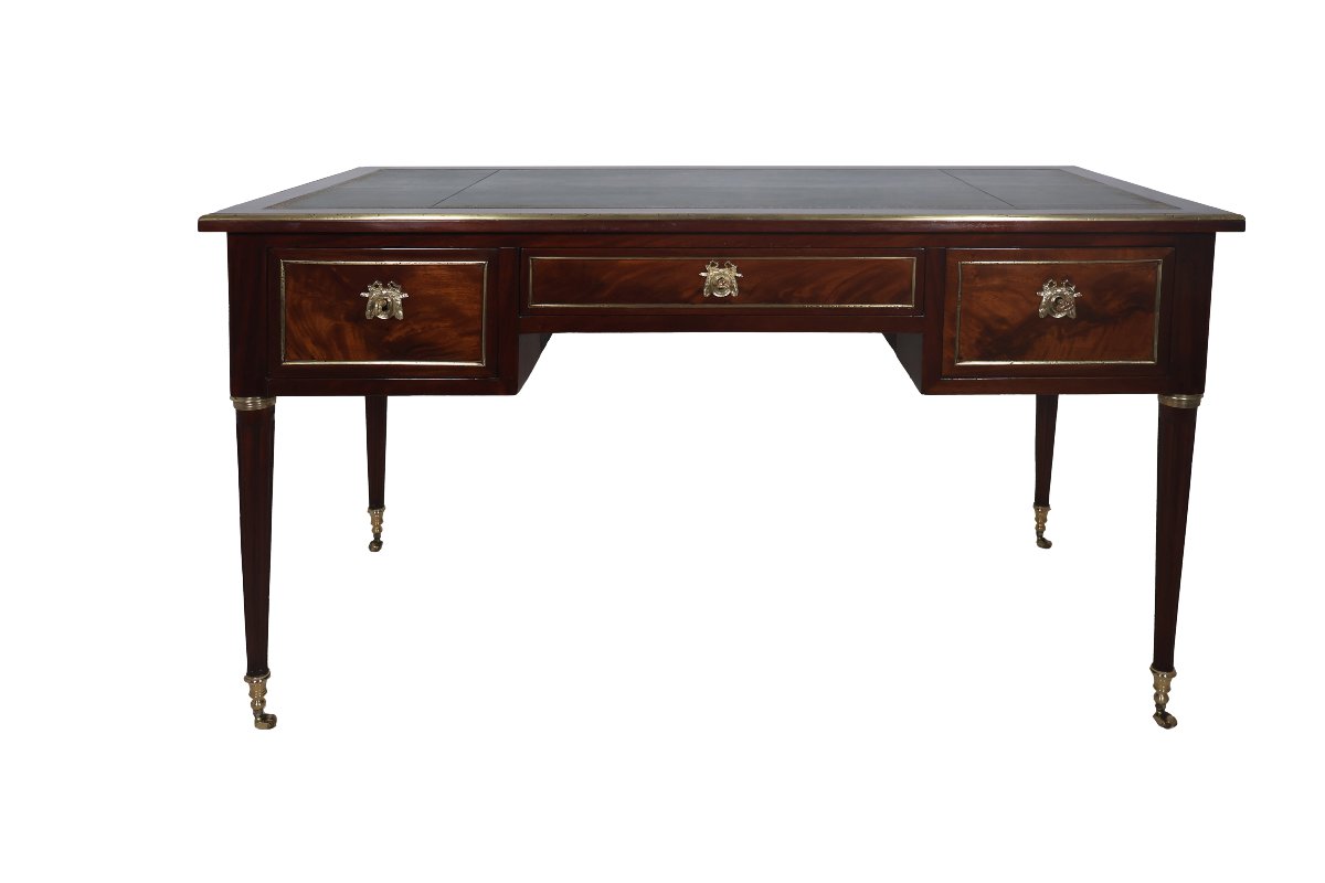 Bureau Plat à Tirettes époque Louis XVI Fin XVIIIe Siècle