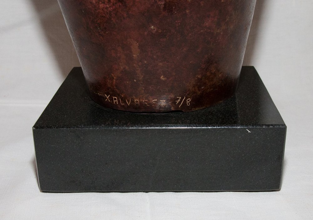 « Pudeur » Sculpture En Bronze Xavier Alvarez XXe siècle-photo-4