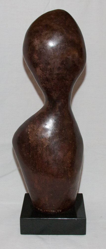 « Pudeur » Sculpture En Bronze Xavier Alvarez XXe siècle-photo-4