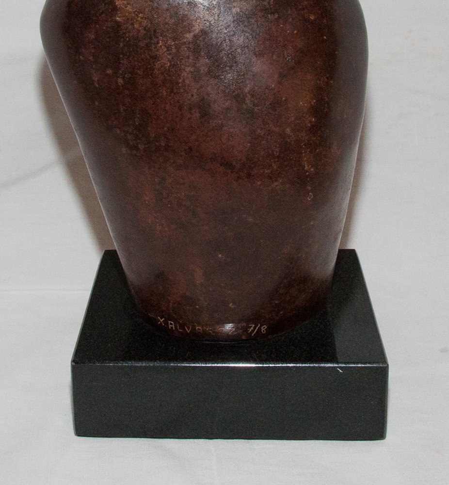 « Pudeur » Sculpture En Bronze Xavier Alvarez XXe siècle-photo-6