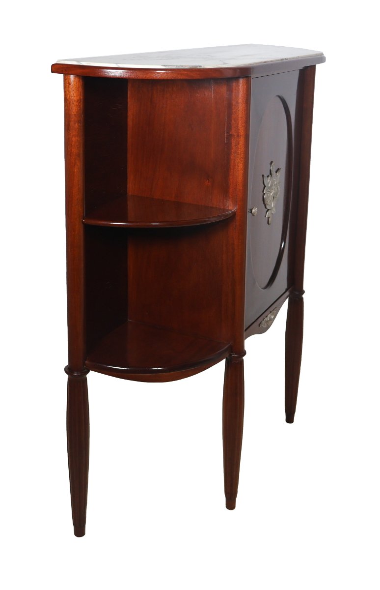 Art Deco-era Console Table Made Of Solid Mahogany-photo-3