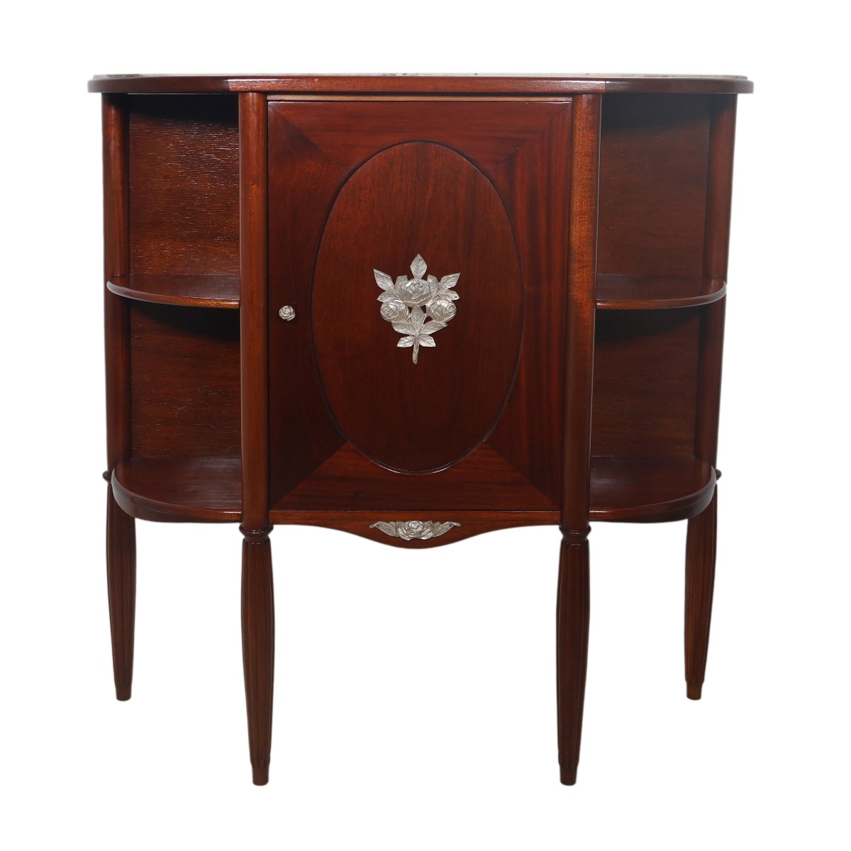 Art Deco-era Console Table Made Of Solid Mahogany
