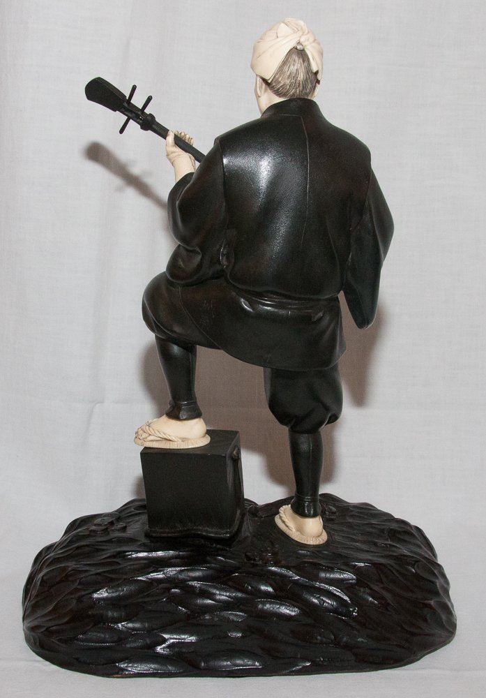 Okimono: Shamisen Player, Meiji Period, 1868–1912-photo-4
