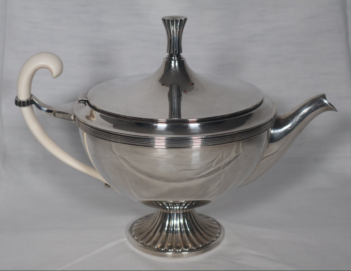 Sivar Art Deco-era Silver-plated Metal Tea And Coffee Set -photo-4