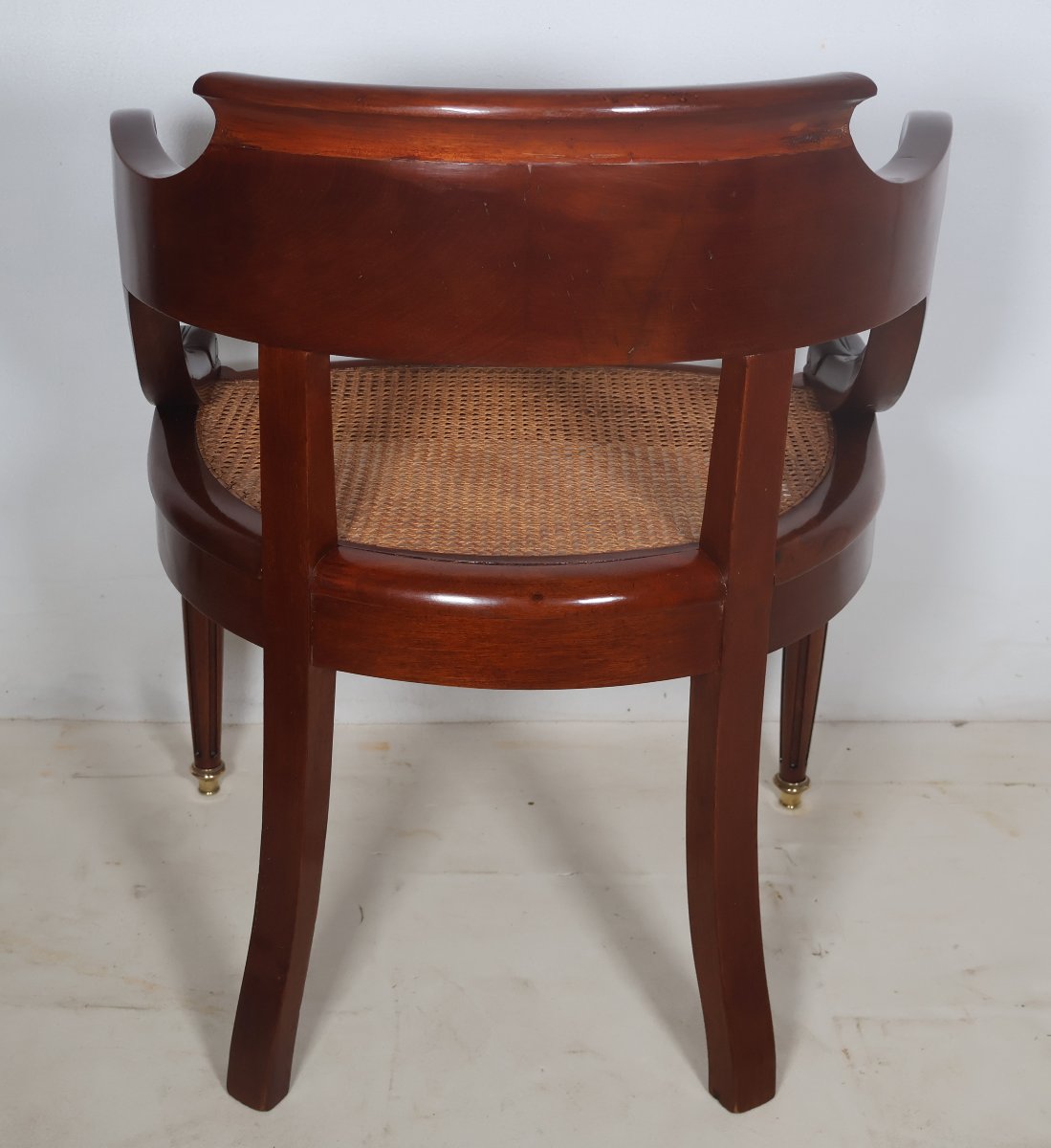 Louis XVI-style Mahogany Office Chair From The Late 19th Century -photo-4